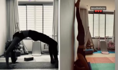 During the workout, Anushka Sharma performs Chakrasana and her headstand flawlessly. Know what they can do.