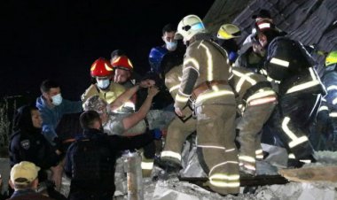A blast in the area of the Ukrainian city of Dnipro left twenty people injured and trapped.