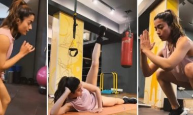 Rashmika Mandanna channels her 'inner beast' when working out.