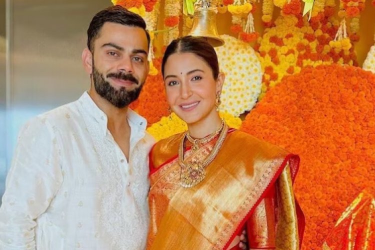 On Ganesh Chaturthi, Anushka Sharma's traditional Kanjeevaram saree stole the stage.