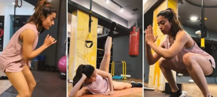 Rashmika Mandanna channels her 'inner beast' when working out.