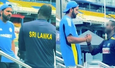 Watch: IND Vs SL, Rohit Sharma met Angelo Mathews ahead of the ODI series