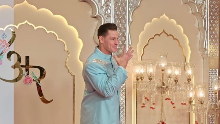 Ambani Wedding: John Cena at Anant Ambani and Radhika Merchant's wedding John Cena iconic pose