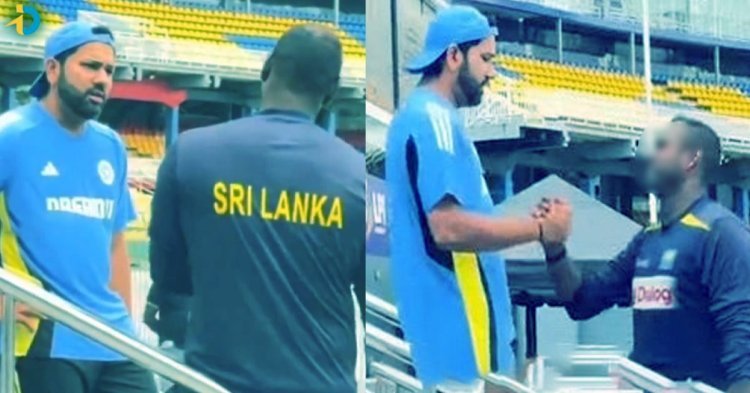 Watch: IND Vs SL, Rohit Sharma met Angelo Mathews ahead of the ODI series