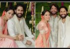 Naga Chaitanya and Sobhita Dhulipala get engaged, and Nagarjuna shares photos.