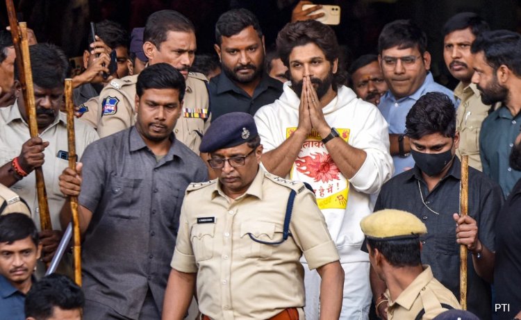 Allu Arjun  was being taken to jail, but midway the order for his release came