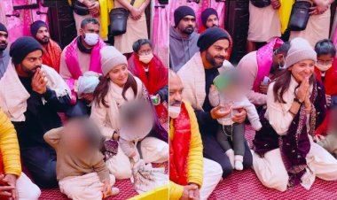 Virat Kohli and Anushka Sharma meet Premanand Maharaj; the actor seeks a "devotion of love."