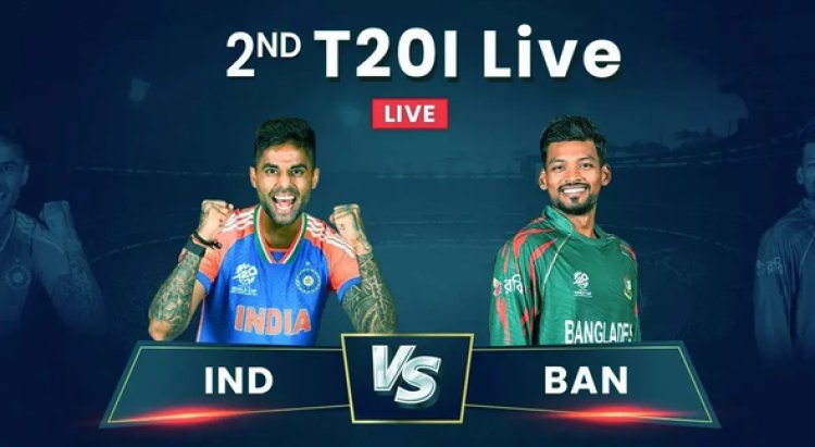 IND vs BAN 2nd T20I Live Score: The second match of the T20 series between the Indian cricket team and Bangladesh cricket Live update