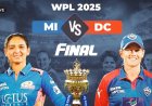 WPL DCW vs MIW Live Score Update Delhi Capitals lost in the final for the third consecutive time, Mumbai Indians won the WPL title for the second time