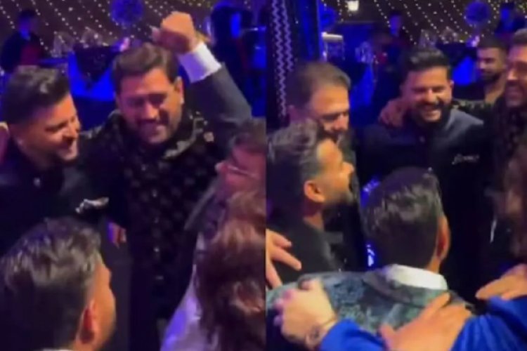 Dhoni's Dhamaal and Raina's dance, champions' style seen at Rishabh Pant's sister's wedding, video goes viral