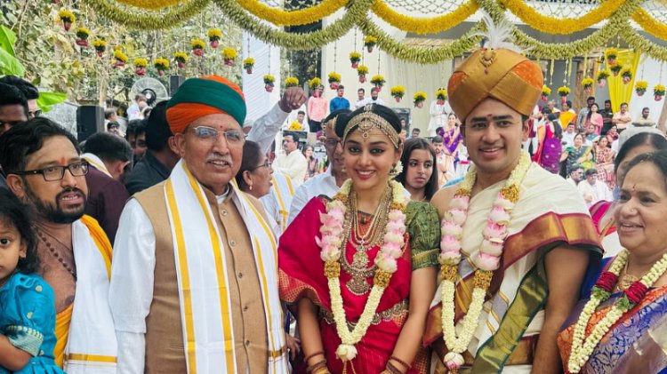 BJP MP Tejasvi Surya ties knot with Carnatic singer Sivasri Skandaprasad