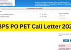IBPS PO PET कॉल लेटर 2025 ibps.in पर जारी; यहां से डाउनलोड करें