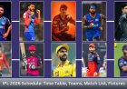 Indian Premier League (IPL) 2026 Schedule Announced: Full Team List, Match Dates, Time Table & Points Table.