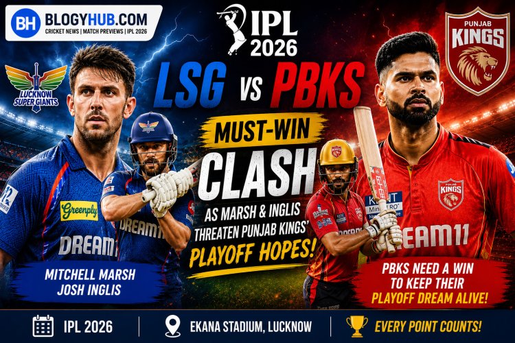IPL 2026: LSG vs PBKS Must-Win Clash as Marsh & Inglis Threaten Punjab Kings’ Playoff Hopes